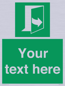 Custom sign safe condition door opens pulling left hand side